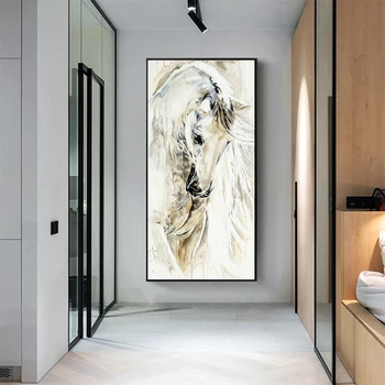 DDHH Domov Maľovanie na Stenu Umelecké Plátno Tlačiť Zvierat Obrázok Koňa, Maľovanie Na Obývacia Izba Domova Bez Rámu