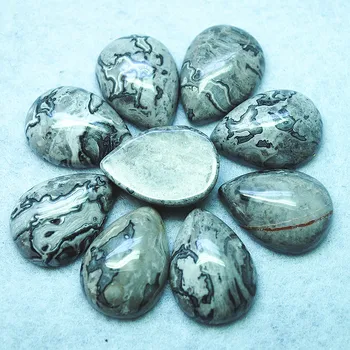 4pcs syntetické malachit kameň cabochons teardrops tvar 18x25mm veľkoobchodná cena s najlepšou kvalitou šperky zistenia a componen