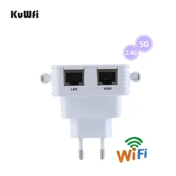 KuWFi 1200Mbps Wifi Opakovač Dual Band AP Router Repeater Dlho Wifi Range Extender 4 Antény Wifi Signálu Zosilňovač, Booster