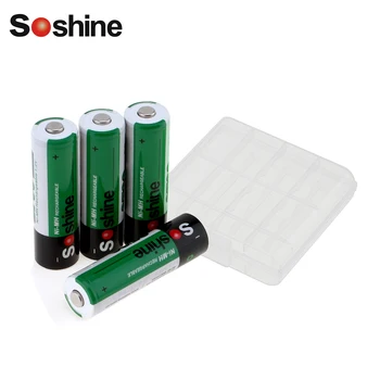 8pcs/veľa Soshine Ni-MH AA 2700mAh Nabíjateľná Batéria 2A Batérie Batterij Bateria +Prenosné Batérie Skladovanie Držiak na Okno