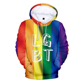 2020 Hot Predaj Módnych LGBT Láska Hoodies Muži/ženy Móda Hip Hop LGBT pride Lesbičiek Gay pánske Mikiny Mikina LGBT Vlajka 4XL