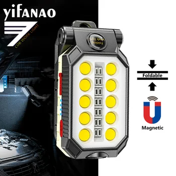2021 Super Svetlé KLASU Pracovné Svetlo USB Nabíjať Prenosné LED Bleskom Nastaviteľné Nepremokavé Magnet Kempingové Svietidlo Napájanie Displej