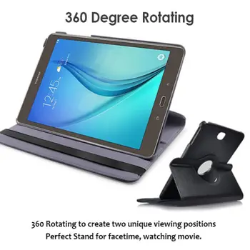 360 Rotujúce PU Kožené puzdro Pre Samsung Galaxy Tab A T550 T555 SM-T550 9.7