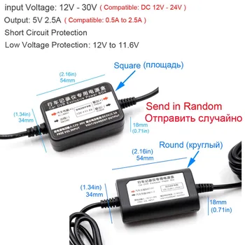 XCGaoon Auta DC Converter Modul Vstup 12V 24V Výstupný 5V 2,5 A S Mini USB Kábel ( Zakrivené Vľavo ) 3.1 meter Ochrany Nízkeho Napätia