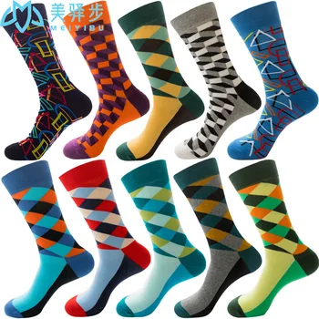 10 Párov Ponožky pre Mužov Mužov Ponožky Zábavné Ponožka Posádky Polovice Dĺžky Cartoon Ponožky 2021 Nový Príchod