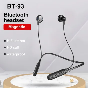 BT-93 Neckband Bluetooth Slúchadlá In-ear Magnetické Adsorpcie Binaural Beží na Zníženie Hluku Prenosné Smartphone Slúchadlá