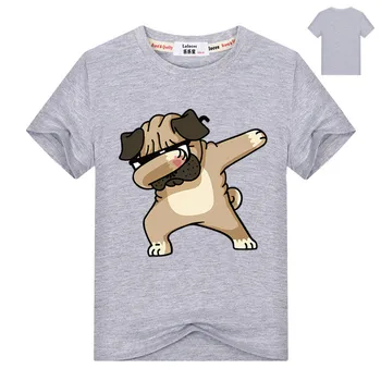 Móda Dabbing Pug Dieťa Bavlna T-Shirt Najnovšie Chlapec/Dievča/Dieťa Zábavné Tričká Dabbing Jednorožec/Pes/Panda Topy Čaj