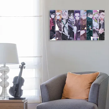 Japonsko, Anime HD Tlač Modulárny Obrázok Plátno Kimetsu Č Yaiba Maľovanie Plagátu Pre Obývacia Izba Domova Wall Art Č Rámec