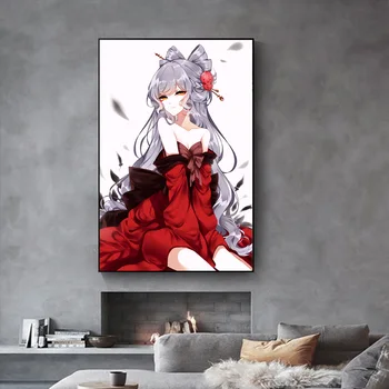 RELIABLI UMENIA, Komiksu, Anime Dievča Obrázky Plátno na Maľovanie Sexy Portrét Plagáty A Tlačí na Steny Umenie Pre Obývacej Miestnosti Dekorácie