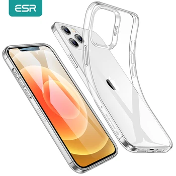 ESR Jasné puzdro pre iPhone 12 Transparentné mini Zadný Kryt pre iPhone 12 Pro Max Ultra Tenké, Mäkké Silikónové puzdro pre iPhone 12 Pro