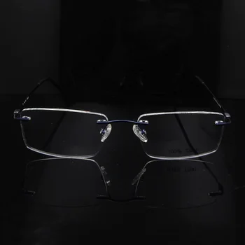 ESNBIE Titanium Ultralight Oko Rám Človek bez obrúčok Okuliare Rám Mužov Optické Okuliare, Rám Námestie Okuliare Krátkozrakosť Mužov