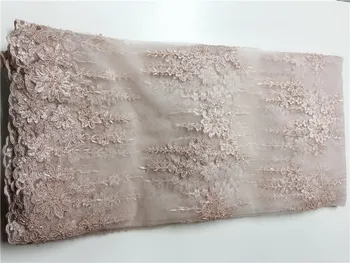 Doprava zadarmo nádherná 3D Afriky čipky textílie Nový príchod JRB-101940 módny dizajn francúzsky čistý čipky textílie s korálkami
