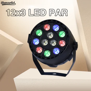 LED Par 12x3w RGBW S DMX512 pre Klub, Diskotéka DJ Aktivované Zvukom Disco Ball Fáze Svetlo Lumiere Vianočné Projektor Dj Club Par