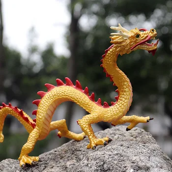 Oenux 3KS Pôvodný Klasický Mýtus Zvieratá Simulácia Čínsky Drak Phoenix Červená Model Akčné Figúrky PVC Realisticky Zbierka Hračiek