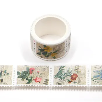 NOVÉ 10pcs/veľa Dekoratívne Širšie Kvety Vintage Pečiatky Washi Pásky Plánovač Scrapbooking Nálepky Maskovacie Pásky Kawaii kancelárske potreby