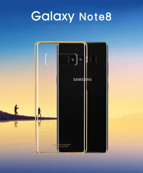 Samsung Originálne Transparentné Pokovovanie Okraji Telefón puzdro Pre Samsung Galaxy Note 8 Note8 N9500 N9508 SM-N950F Ochranný Kryt Telefónu