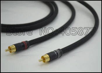 Hi-End OFC meď RCA audio kábel 1 m-audio video kábel s čierna bunda rca prepojenie hifi kábel rca kábel