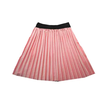 Nové velvet skladaná sukňa kolená dlhé dievčatá sukne letné zimné bežné hladké sukne dievča tutu vysoký pás elastickej skladaná sukňa 1194
