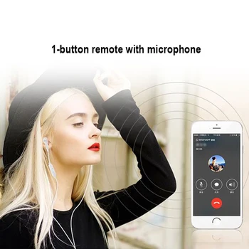 JBL T210 3,5 mm Káblové Slúchadlá Stereo Bass Music Športové Slúchadlá 1-Tlačidlo Remote Hands-free Call s Mikrofónom pre iPhone/Xiao/Huawei