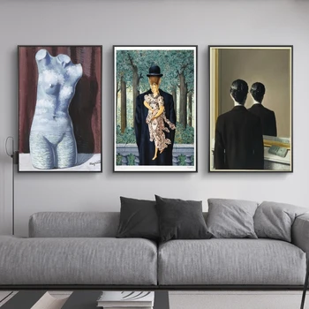 René Magritte Sexy Nahé Ženy Plátne, Obrazy Na Stenu, Umenie Plagáty A Vytlačí Surrealizmus Umenie Fotografie Pre Obývacia Izba Cuadro