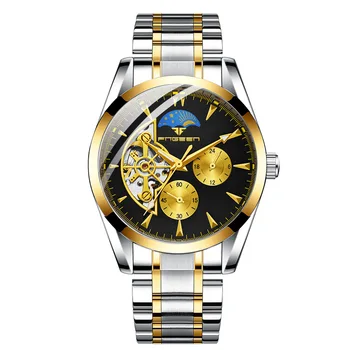 Pánske Automatické Mechanické Hodinky Top Značky Luxusné náramkové hodinky Vodotesné Business Oceľový Pás Hodinky pre Mužov Relogio Masculino