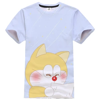 2020 Doraemon Streetwear Hip Hop T Shirt Harajuku Príležitostné O-Krku, Krátke Rukávy Muži Ženy T-shirt Lumbálna Pohode Graphic Tee Tričko