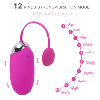 OLO Bullet Vibrátor APLIKÁCIU Bluetooth Bezdrôtové Diaľkové Ovládanie Vibračné Vajíčko Vibrátor Loptu 12 Rýchlostí, Sexuálne hračky pre Dospelých žien Produkt