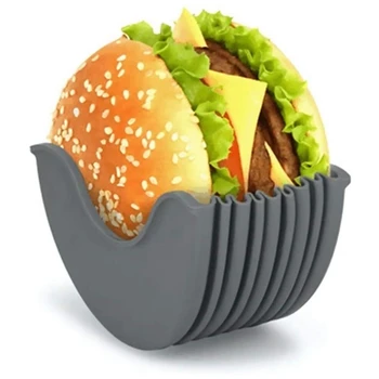 Burger Držiteľ Opakovane Neporiadok-Free Rozšíriteľná Hamburger Caddies Buchta Shell - BPA-Free & umývateľné v Umývačke riadu