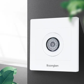 Bcsongben Smart home prepnúť Zvuk a svetlo ovládanie led energeticky úsporné odkladu Vysoký výkon 200w koridoru vypínač 220v 86 typ