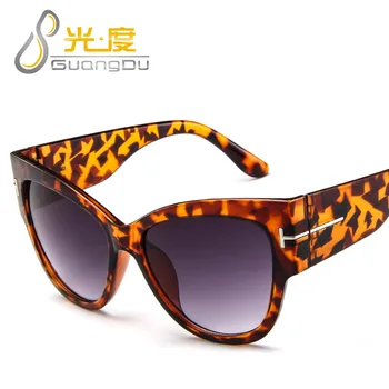 Tom ford TF slnečné okuliare ženy 2019 transparentné leopard nadrozmerné cat eye letné odtiene oculos de sol feminino