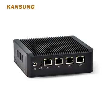 KANSUNG Intel Celeron J1900 Mini PC 4 Gigabit Router Linux Windows 7 Mini Desktop PC X86 Barebone Nettop Server Firewall PC