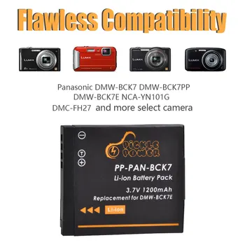 DMW-BCK7PP NCA-YN101G BCK7 BCK7E Batérie a LCD Duálny USB Nabíjačka pre Panasonic Lumix DMC-FP5 DMC-7. RP DMC-FH2 DMC-FH5 FH24.