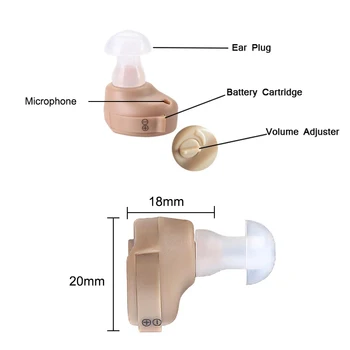 Nastaviteľné Mini Ultra Malé Neviditeľné Zvukový Zosilňovač sluchadla V Uchu Zvuk Rozšírenie Nepočujúcich Pomoci Pre ucho