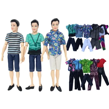 5 Stanovuje Módny Bežné Nosenie Bábiky Hračky Oblečenie Bunda, Nohavice, Oblečenie, Príslušenstvo Mužov Chlapec Ken Barbie Bábiky Deti Narodeniny Deti Darček