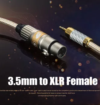 XLR zásuvka na TRS 3,5 mm muž Stereo Audio Kábel pre iPodLaptop Mikrofónu, zvukový Pult Domáce Kino Zosilňovač, Reproduktor Zariadenia 1m 2m 3m