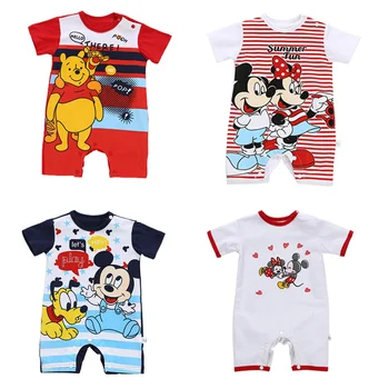 Baby Boy Oblečenie Mickey Baby Remienky Disney Deti Oblečenie Minnie Remienky Roupas Bebes Dieťa Jumpsuit Newfashion Chlapci Oblečenie