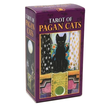 78 Kariet Tarot Paluba Pohanské Mačky Anglické Rodiny Strany Stolová Hra, Oracle, Karty, Astrológia, Veštenie Osudu Karty