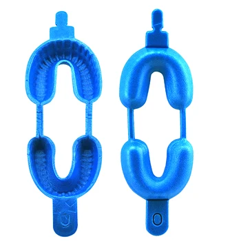 100KS Zubné Fluorid Jednorazové Dual Arch Podnosy Pre Gélu alebo Peny
