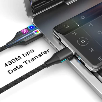 CANDYEIC USB C Magnetické Kábel pre Samsung Galaxy S21+ Magnetická Nabíjačka pre Samsung Galaxy S21Ultra Nabíjací Kábel Rýchle Nabíjanie