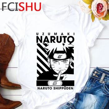 Naruto Harajuku Legrační Karikatúra T Shirt Mužov Sasuke Pohode Streetwear Tričko Lete Hip Hop Grafické T-shirt Anime Bežné Top Tee Muž