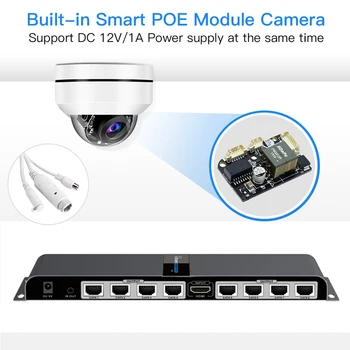 TOMLOV Mini 4MP HD PTZ IP Kamera, Vonkajšie POE Bezpečnosti Dome Kamera 4 mm pevným ohniskom Pan Onvif Siete IR Noc Bezpečnostné CCTV Kameru