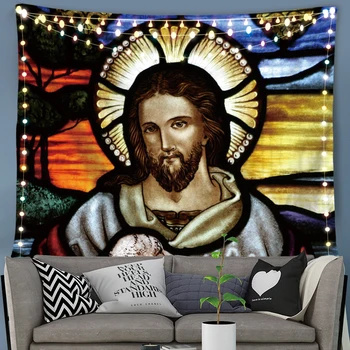 Silstar Tex Ježiša, Panny Nástenné Gobelíny Tkané Spálne Dekorácie Európskej Gobelín Kresťanstvo Modlitba Boho Visí Umenie Maľba