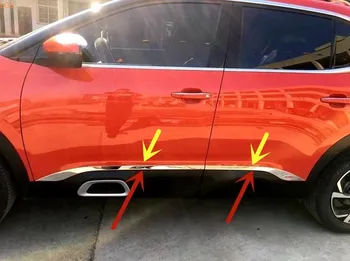 Pre Citroen C5 AIRCROSS 2017-2020 telo z nerezovej ocele čalúnenie dverí auta dekoratívne dosky zadných dverí dekoračné pásy auto príslušenstvo