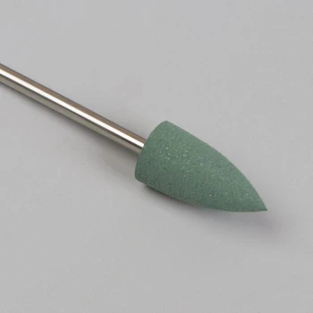 Silikónové burr na leštenie, stredné, 8 × 18 mm, farba zelená Všetky manikúra nechty nástroje