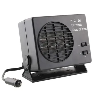 2 v 1-Elektrický Ventilátor, Ohrievač 300W Defroster Odhmlievania Cigaretový Zapaľovač Keramické Kúrenie, klimatizácia, Mini Pre Auto 12V