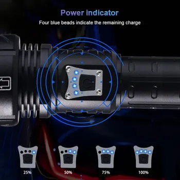 16-Core XHP160 Ultra Silný 10000LM Zoomovateľnom Baterka Ručné Nepremokavé Poľovnícke Taktické Svetlo USB Nabíjanie Ako Power Bank