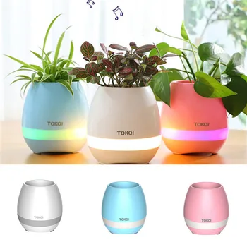 Nepremokavé Hudby Bonsai kvetináče Bezdrôtové Bluetooth Reproduktor Nočné Svetlo Lampy Hudby, Bluetooth Reproduktor pre Mobilný Telefón