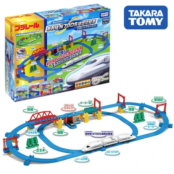Takara Tomy Chko-Rail Plarail Shinkansen N700S Potvrdenie Test Auto 3D Tank Engine Železničný Vlak Motorové Lokomotívy Model Hračka