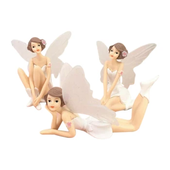 Podporu! 3ks Tortu Miniatúrne Lietajúce Krídla Kvetinová Víla Dekoroch Záhrada Roztomilá Bábika Ornament
