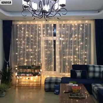 3x1/3x2/3x3/6x3m LED Záves Cencúľ String Svetlá na Vianočné xmas Fairy Svetlo Pre Svadbu/Party/Záhradné Dekorácie Vonkajšie Vnútorné